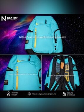 Nike Teal Backpack with Yellow Accents